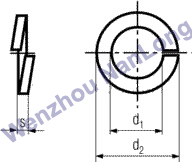 DIN 127 B - Split Lock Washer With Flat Ends