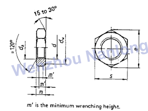 DIN 439 B - Hexagon Nuts - 0,5d Chamfered