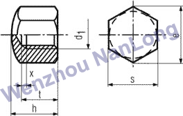 DIN 917 - Hexagon Cup Nuts - Low Pattern
