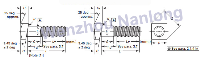 ASME B18.2.1 Askew Head Bolts