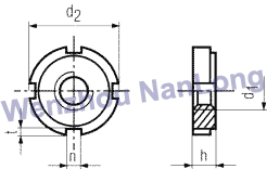 3 pcs M48-1.5 DIN 1804 Shaft Ring Nuts Slot Steel 