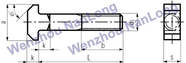 DIN 186 A - Tee-Head Bolts With Square Head