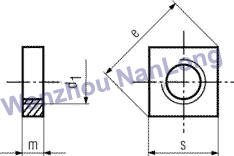 DIN 562 - Square Thin Nuts