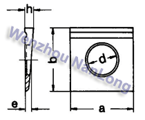 DIN 6917 - Square taper washer for I-sections 14%, for high-tensile structural bolting