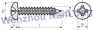 DIN 7981 B(BZ) - Cross Recessed Pan Head Tapping Screws