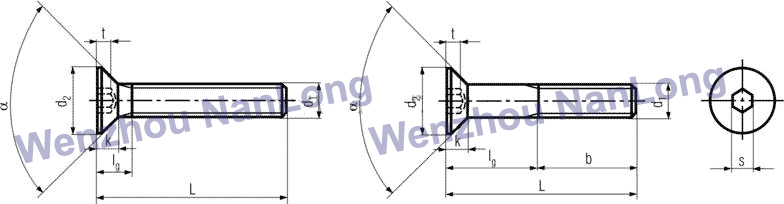 DIN 7991 - Flat Socket Head Cap Screws