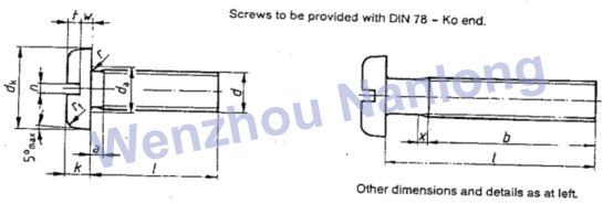 DIN 84 A - Slotted Cheese Head Machine Screws