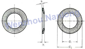 DIN 9250 Safety lock serrate washer