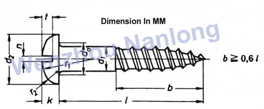 DIN 96 - Slotted Round Head Wood Screws