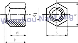 DIN 982 - Self- Locking Nuts w/nylon Insert: Heavy Series