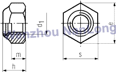 DIN 985 - Self Locking Nuts w/locking Insert: Standard Series