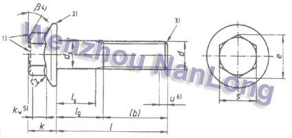 DIN EN 1665 Hexagon bolts with flange - heavy series