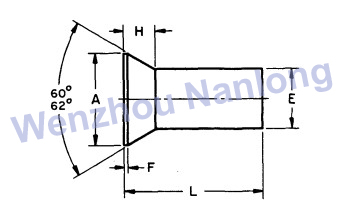 ASME B18.1.1 60-Degree Flat Countersunk Head Rivets