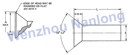 ASME B18.1.2 Flat Countersunk Head  Rivets