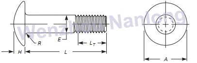 ASME B18.5 Round Head Bolts