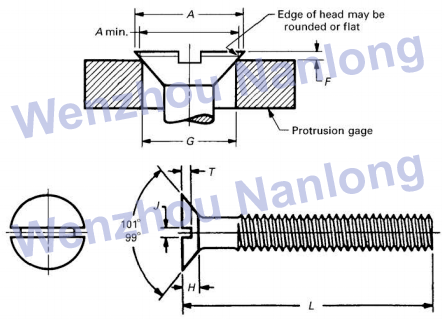 ASME B18.6.3 Slotted Close Tolerance 100-deg Flat Countersunk Head Screws