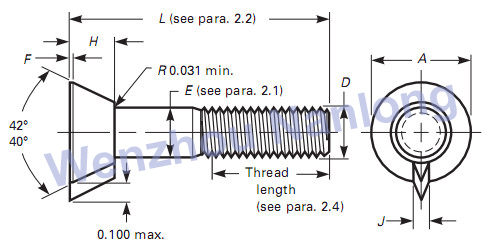 ASME B18.9 No.6 Repair Head Plow Bolts(Round, Countersunk, Heavy Key)