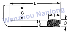 IFI 136 Bent Studs,Hook Bolt,Right Angle Bend