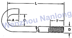 IFI 136 Bent Studs, Hook Bolt,Round Bend