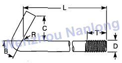 IFI 136 Bent Studs,Hook Bolt,Special