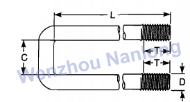 IFI 136 Bent Studs,U-Bolt Square Bend