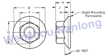 IFI 145 Hex Flange Nuts