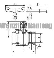 Full Port Brass Gas Ball Valve With Lock