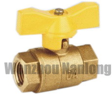 Full Port Brass Gas Ball Valve With Wing Lever