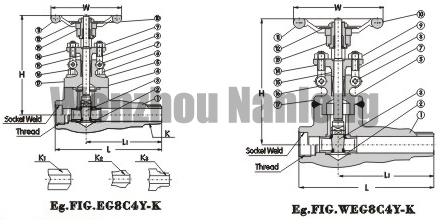 Extended Body Gate Valve 800Lb