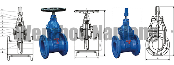 RVHX RVCX Non Rising Stem Resilient Seated Gate Valve